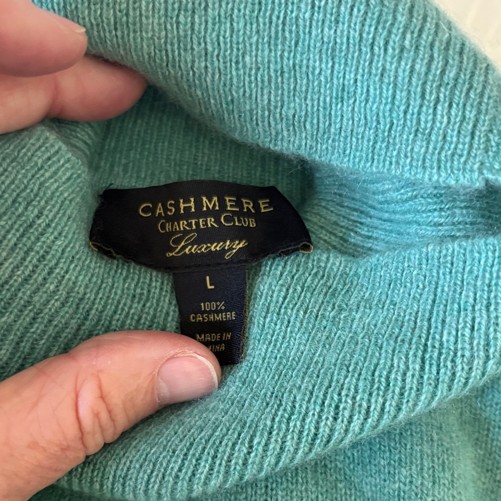 Charter Club Luxury Cashmere Sweater - Teal